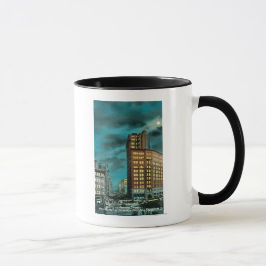 Mug Vue nocturne de la rue Kearney à la rue Chronicle (Droite)