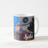 Mug Vue nocturne des escaliers et de l'église à Split, (Devant droit)