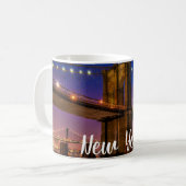 Mug Vue nocturne Pittoresque du pont Brooklyn (Devant gauche)