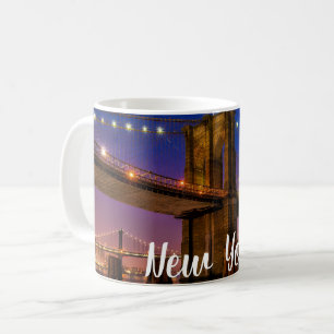 Mug Vue nocturne Pittoresque du pont Brooklyn