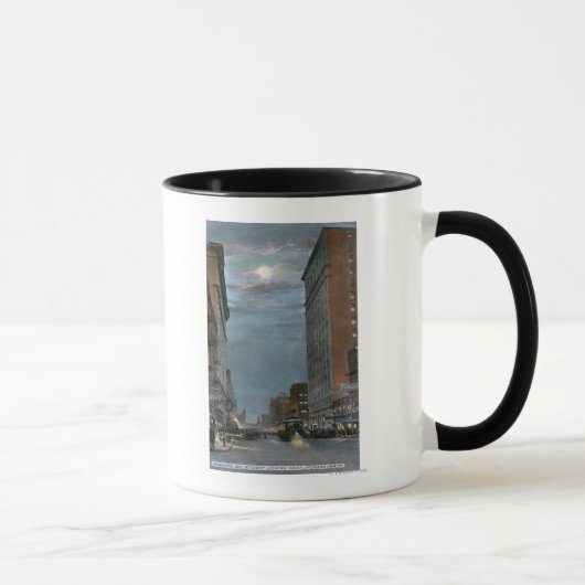 Mug Vue ouest de l'avenue Riverside à la nuit (Droite)