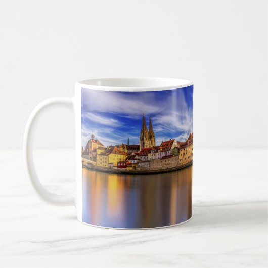 Mug Vue panoramique Danube Rivière Regensburg Allemagn (Gauche)