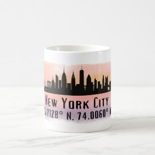 Mug Vue panoramique de la ville de New York Latitude e
