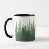 Mug Vue panoramique sur la forêt pins épinette paysage (Gauche)