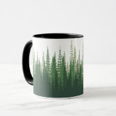 Mug Vue panoramique sur la forêt pins épinette paysage (Devant gauche)