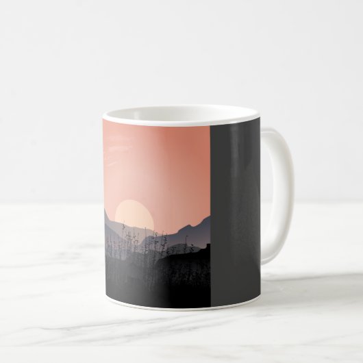 Mug Vue pittoresque du coucher du soleil dans un paysa (Devant droit)