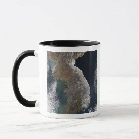 Mug Vue satellite de la chute de neige (Gauche)