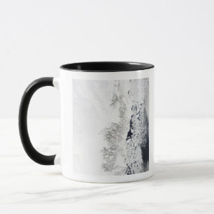 Mug Vue satellite de la côte orientale de Greenlan