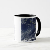 Mug Vue satellite du brouillard volcanique (Devant droit)