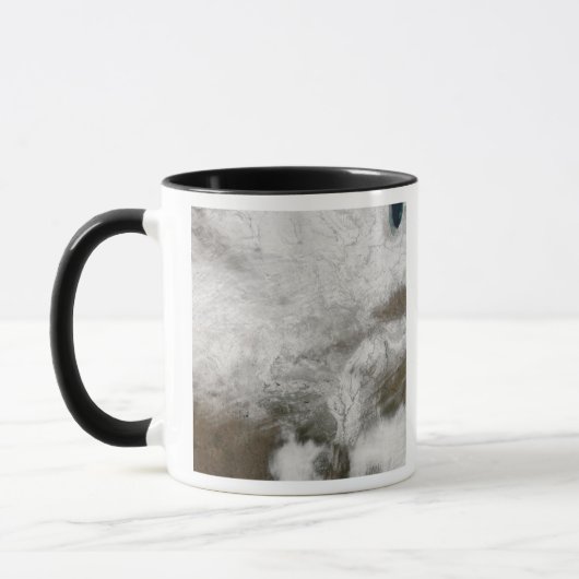 Mug Vue satellite d'une tempête hivernale sévère (Gauche)