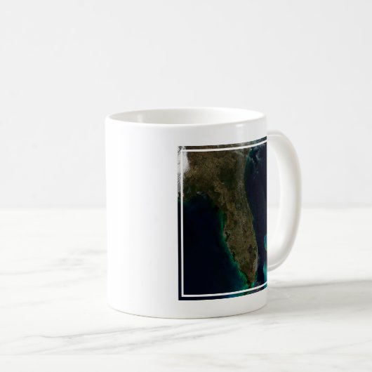 Mug Vue Satellite Sur La Floride. (Devant droit)