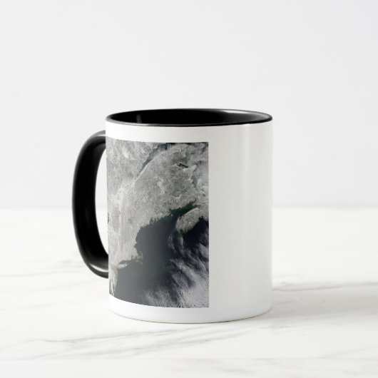 Mug Vue satellite sur la neige (Devant gauche)