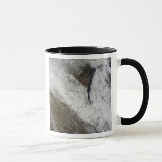 Mug Vue satellite sur la neige et le froid (Droite)