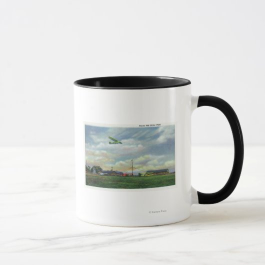 Mug Vue sur Harris Hill Glider Field, Glider in (Droite)