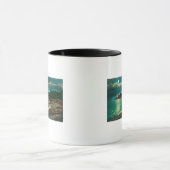 Mug Vue sur la lune de la Vue de l'EauSanta Cruz, CA (Centre)
