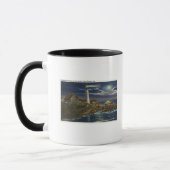 Mug Vue sur la lune du phare Portland Head (Gauche)