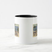 Mug Vue sur la plage d'Avalon avec bains de soleil (Centre)