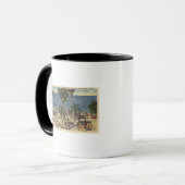 Mug Vue sur la plage d'Avalon avec bains de soleil (Devant gauche)