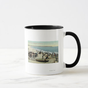 Mug Vue sur la plage et la tête d'argile