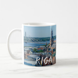 Mug Vue sur le centre ville de Riga d'en haut