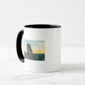 Mug Vue sur le Vieux Château Français, 3 Pays Drapeaux (Devant gauche)