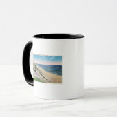 Mug Vue sur les dunes de sable et la plage (Devant gauche)