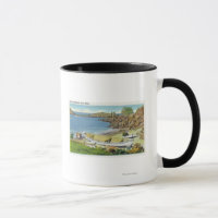 Vue sur l'île de Monhegan, la plage