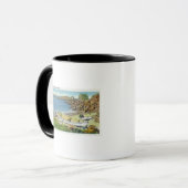 Mug Vue sur l'île de Monhegan, la plage (Devant gauche)