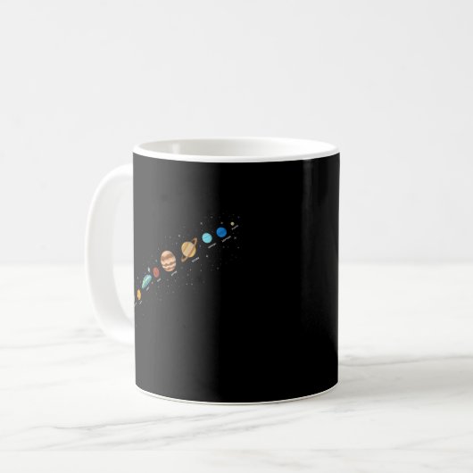 Mug Vue Système Solaire Croyants Eh Plat (Devant gauche)