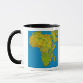 Mug Vue topographique de l'Afrique (Gauche)