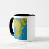 Mug Vue topographique de l'Afrique (Devant gauche)