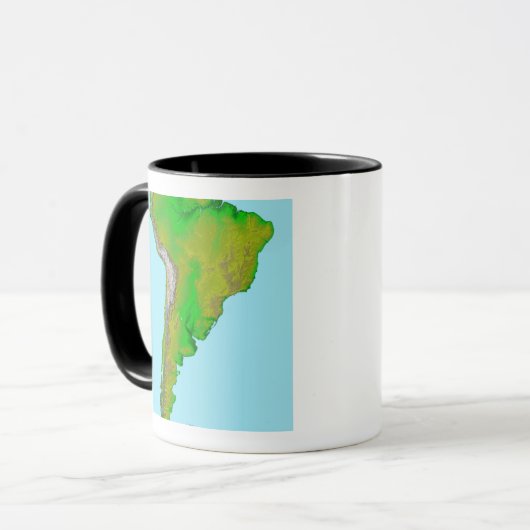 Mug Vue topographique de l'Amérique du Sud (Devant gauche)