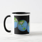 Mug Vue topographique du monde (Gauche)