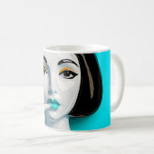 Mug Vue turquoise Pop (Devant droit)