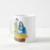 Mug Vues de la Nativité de l'aquarelle (Devant gauche)