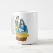 Mug Vues de la Nativité de l'aquarelle (Devant gauche)