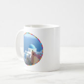 Mug Vues de l'église sur Santorin, Grèce (Devant gauche)