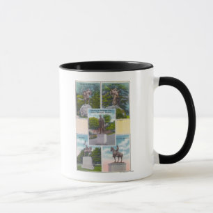Mug Vues des statues en parcs de ville de Portland