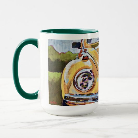 Mug VW Bug Painting - Gift for VW Bug Lovers (Gauche)