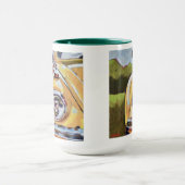 Mug VW Bug Painting - Gift for VW Bug Lovers (Centre)