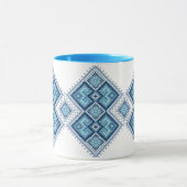 Mug Vyshyvanka ukrainien de bleu de broderie (Centre)