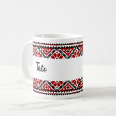 Mug Vyshyvanka ukrainienne / broderie Tato-mule (Devant gauche)