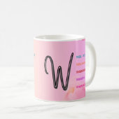 Mug "W" initial (11oz) (Devant droit)