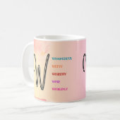 Mug "W" initial (11oz) (Devant gauche)