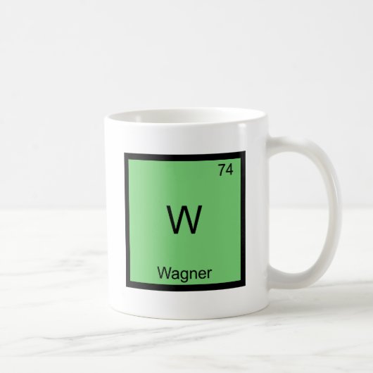 Mug W - T-shirt drôle de symbole d'élément de chimie (Droite)