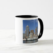 Mug WA, Seattle, Seattle, skyline avec ferry boat (Devant droit)
