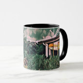 Mug  Wa-Wo Wave NFT Art - RÉFLEXIONS SUR MA FENÊTRE 32 (Devant droit)