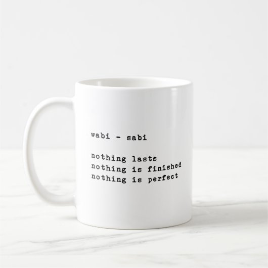 Mug Wabi Sabi | Citations Inspirationnelles minimalist (Gauche)