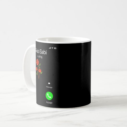 Mug Wabi Sabi Is Calling Incoming Call Phone Screen Ko (Devant gauche)