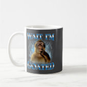 Mug Wait I'm Goated Funny Thinking Monkey Meme Brainro (Gauche)